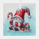 Erstellen Sie Ihre eigenen Pfefferminzkanälen Weih Ornament Aus Glas (Rückseite)