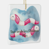 Erstellen Sie Ihre eigenen Pfefferminzwürmer Weihn Keramikornament (Rechts)