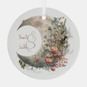 Erstellen Sie Ihre eigenen Pfirsichrosen Floral Ha Ornament Aus Glas (Rückseite)