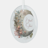 Erstellen Sie Ihre eigenen Pfirsichrosen Floral Ha Ornament Aus Glas (Vorderseite links)