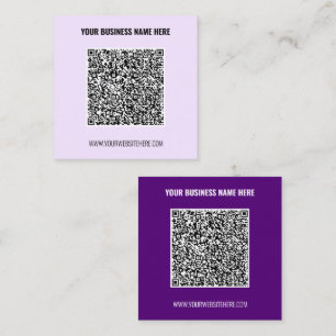 Erstellen Sie Ihre eigenen QR-Code-Geschäftskarten Quadratische Visitenkarte