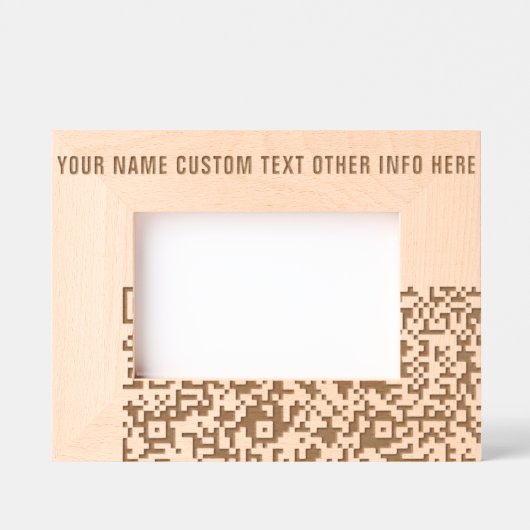 Erstellen Sie Ihre eigenen QR-Code- und Textgravur Geätzte Rahmen (Vorderseite)