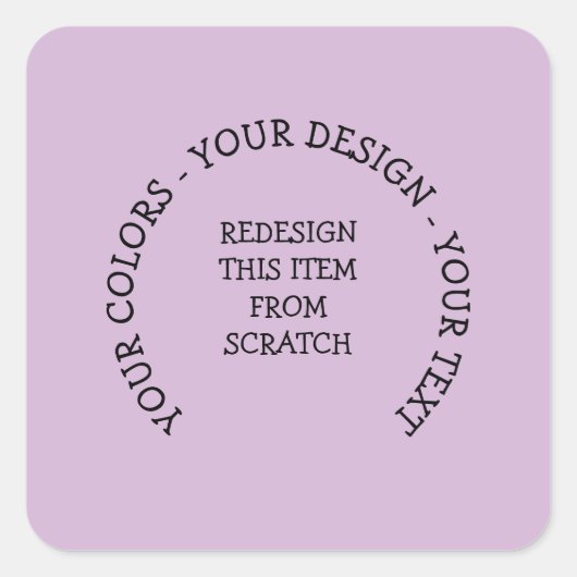 Erstellen Sie Ihre eigenen Quadratischer Aufkleber (Vorderseite)