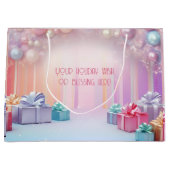 Erstellen Sie Ihre eigenen Rainbow Weihnachtsgesch Große Geschenktüte (Vorderseite)