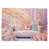 Erstellen Sie Ihre eigenen Rainbow Weihnachtssofa Große Geschenktüte (Rückseite)