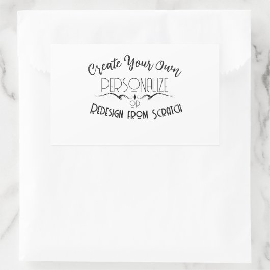 Erstellen Sie Ihre eigenen Rechteckiger Aufkleber (Tasche)