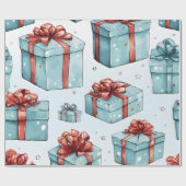 Erstellen Sie Ihre eigenen Red & Blue Boxes & Boxe Geschenkpapier (Flach)