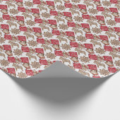 Erstellen Sie Ihre eigenen Red & Gold Hyge Cookies Geschenkpapier (Ecke)