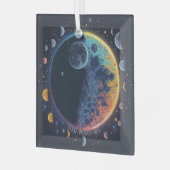 Erstellen Sie Ihre eigenen Regenbogenmonde Ornament Aus Glas (Vorderseite links)