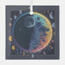 Erstellen Sie Ihre eigenen Regenbogenmonde Ornament Aus Glas