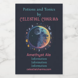 Erstellen Sie Ihre eigenen Regenbogenmonde Weinetikett