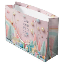 Erstellen Sie Ihre eigenen Regenbogenweihnachtsbäu Große Geschenktüte