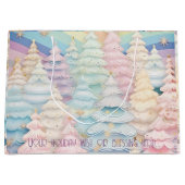 Erstellen Sie Ihre eigenen Regenbogenweihnachtsbäu Große Geschenktüte (Vorderseite)