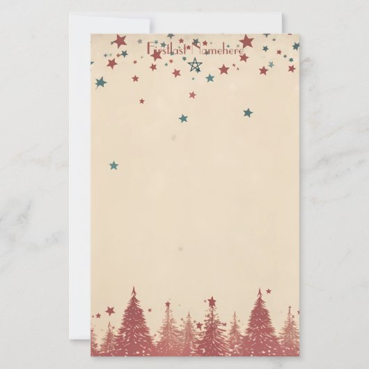 Erstellen Sie Ihre eigenen Retro-Celestial-Red-Yul Briefpapier (Vorderseite)