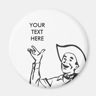 ERSTELLEN SIE IHRE EIGENEN RETRO-COWBOY-GIFTS MAGNET