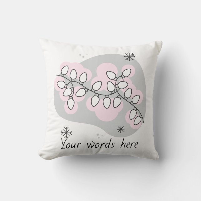 Erstellen Sie Ihre eigenen Retro-String Lichter We Kissen (Vorderseite)