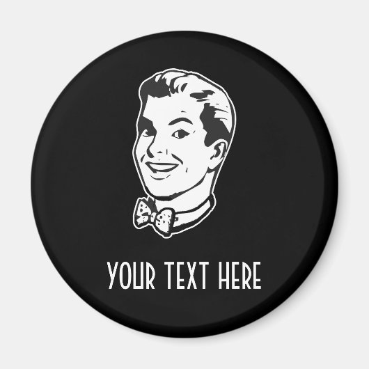 ERSTELLEN SIE IHRE EIGENEN RETRO TYP BOW KRAWATTE  MAGNET (Vorne)