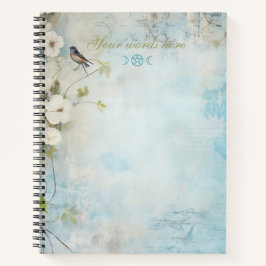 Erstellen Sie Ihre eigenen Robin Bird Dogwood-Blum Notizblock