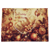 Erstellen Sie Ihre eigenen romantischen Gold Weihn Große Geschenktüte (Vorderseite)