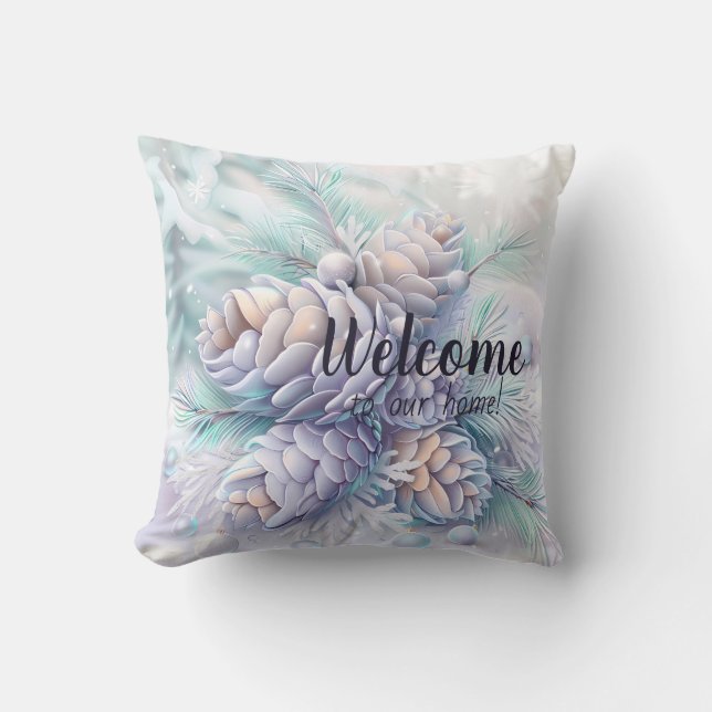 Erstellen Sie Ihre eigenen romantischen Lila Pinec Kissen (Vorderseite)