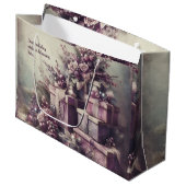 Erstellen Sie Ihre eigenen romantischen Lila- und  Große Geschenktüte (Vorderseite Schrägansicht)