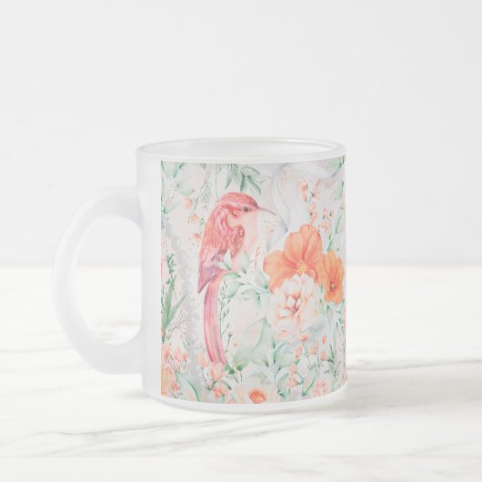 Erstellen Sie Ihre eigenen romantischen Vögel & Bl Mattglastasse (Links)