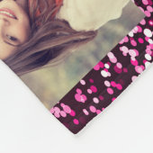 Erstellen Sie Ihre eigenen rosa 25 Foto Happy Swee Fleecedecke (Ecke)