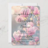 Erstellen Sie Ihre eigenen rosa Budgetierungs-Blum Einladung (Vorderseite)