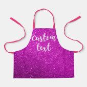 Erstellen Sie Ihre eigenen rosa Glitzer Personalis Schürze (Vorderseite)