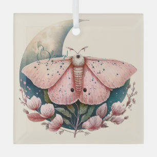 Erstellen Sie Ihre eigenen rosa Mondmotten und Blu Ornament Aus Glas