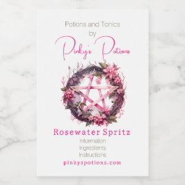 Erstellen Sie Ihre eigenen rosa Pentagramm Blume A Lebensmitteletikett