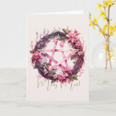 Erstellen Sie Ihre eigenen rosa Pentagramm-Blume Karte (Gelbe Blume)