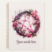 Erstellen Sie Ihre eigenen rosa Pentagramm-Blume Planer (Vorderseite)