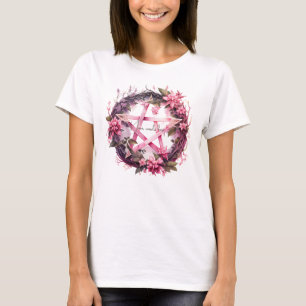 Erstellen Sie Ihre eigenen rosa Pentakel-Blumen T-Shirt