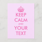 Erstellen Sie Ihre eigenen rosa, ruhige Textpostka Postkarte (Vorderseite)