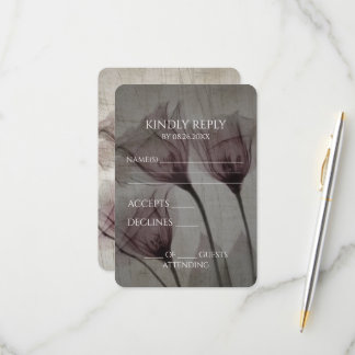 Erstellen Sie Ihre eigenen rosa Sepia X-Ray-Vintag RSVP Karte