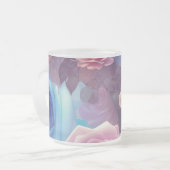 Erstellen Sie Ihre eigenen rosa und blauen Rose Bl Mattglastasse (Vorderseite Links)