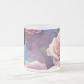 Erstellen Sie Ihre eigenen rosa und blauen Rose Bl Mattglastasse (Mittel)