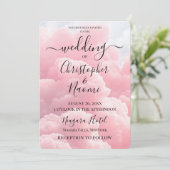 Erstellen Sie Ihre eigenen rosa Wolken Einladung (Stehend Vorderseite)