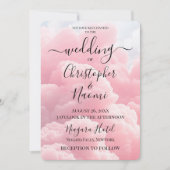 Erstellen Sie Ihre eigenen rosa Wolken Einladung (Vorderseite)