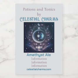 Erstellen Sie Ihre eigenen rosa Wolken und Silberm Weinetikett