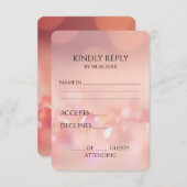 Erstellen Sie Ihre eigenen rosafarbenen Perlen Bok RSVP Karte (Vorne/Hinten)