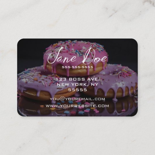 Erstellen Sie Ihre eigenen rosafarbenen und Lila S Visitenkarte (Rückseite)