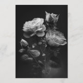 Erstellen Sie Ihre eigenen Rosen - Schwarz & Weiß Menükarte (Rückseite)