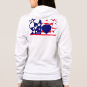 Erstellen Sie Ihre eigenen Rot-Weiß und Blau Hoodie (Rückseite)