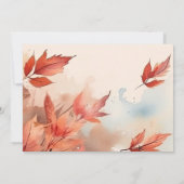 Erstellen Sie Ihre eigenen - Rote Herbstblätter Save The Date (Rückseite)