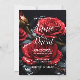 Erstellen Sie Ihre eigenen Rote Rosen Hochzeit Einladung