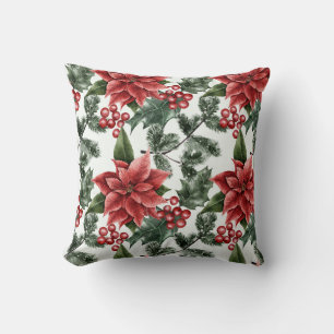 Erstellen Sie Ihre eigenen roten Poinsettias & Hol Kissen