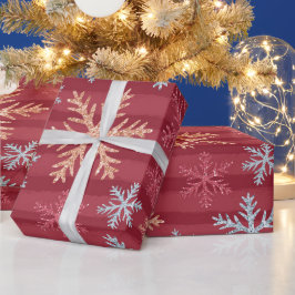 Erstellen Sie Ihre eigenen roten Schneeflocken Geschenkpapier