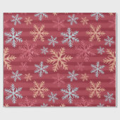 Erstellen Sie Ihre eigenen roten Schneeflocken Geschenkpapier (Flach)